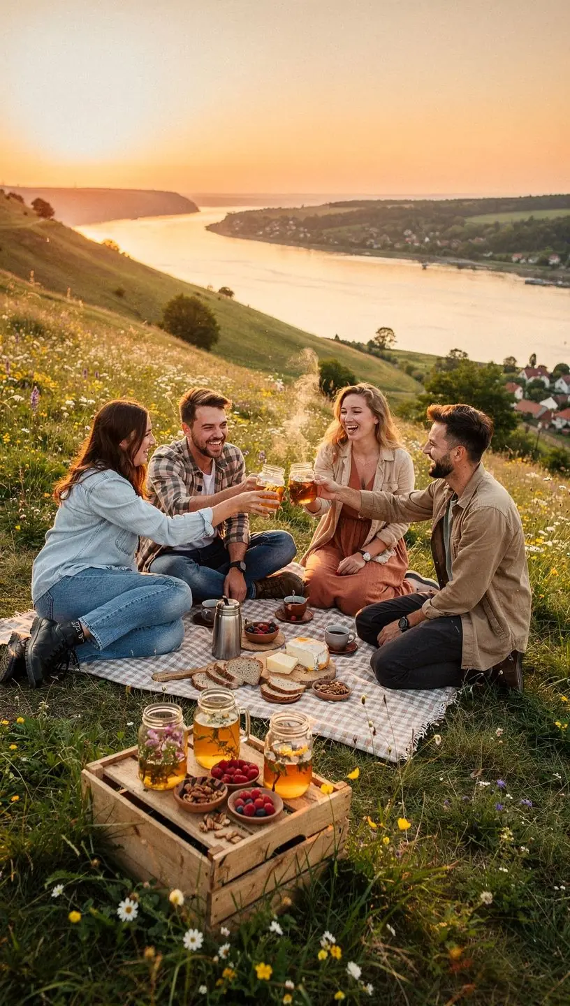 Detailný pohľad na šálku čaju s jemnou parou stúpajúcou nad povrch.